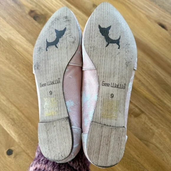 Gee Wawa Lydia pink metallic suede cutout loafers - Size 9 - Picture 9 of 9